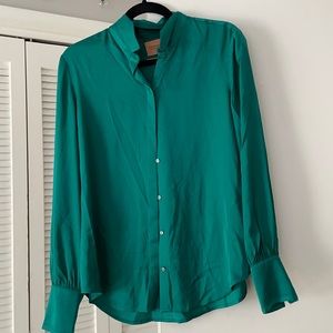 Scotch and Soda Silk Teal Blouse